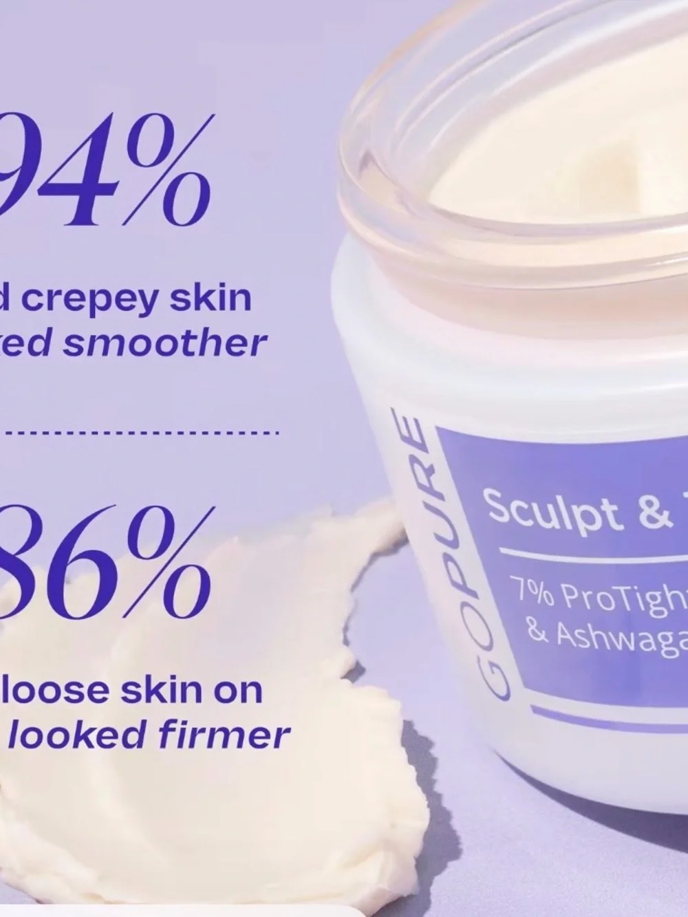 Gopure sculpt & tone arm cream firming & hydrating moisturizer 3.4 oz